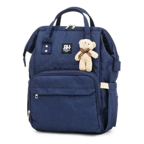 Bolsa Mochila Maternidade Impermeável Bebê Menino Menina Cor Azul