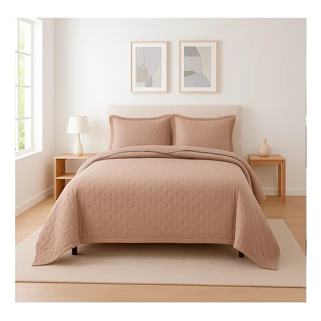 Cubrecama Microfibra Con Sherpa Queen Size 390g Importado