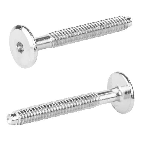 Tornillo Conector Union Niquelado Muebles 5cm X 1/4 100pzs