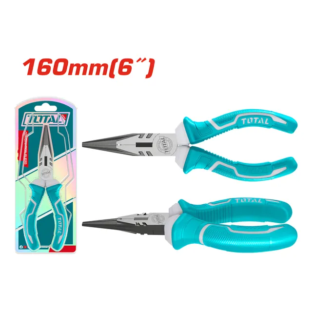 Alicate Pinza Punta Larga 160mm 6 Pulgadas Marca Total