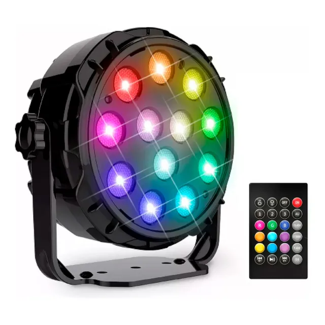 Mini Proton Luz 12 Led Rgb Dj Dmx Efectos Multicolor Om1012