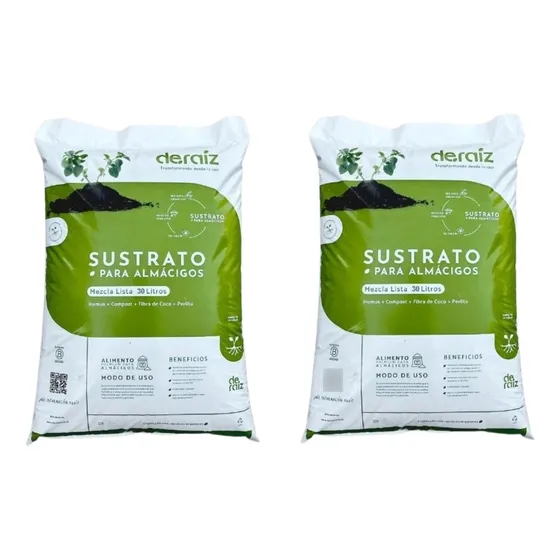 Pack De 2 Sustratos Para Almácigos 60lt Con Envio Todo Chile