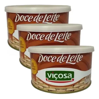 Kit 03 Uni Doce De Leite Cremoso Viçosa Premium Lata 400g Kit 03 Uni Doce De Leite Cremoso Viçosa Premium Lata 400g