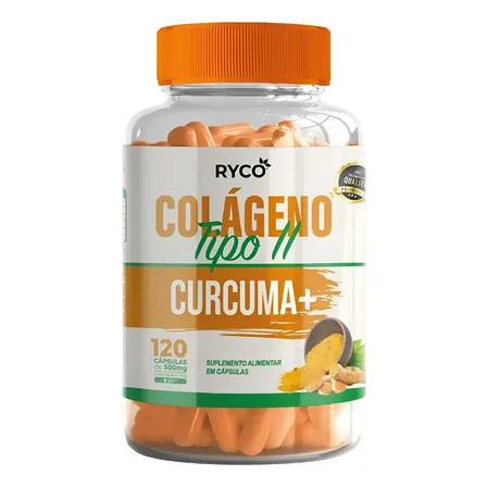Cúrcuma + Colágeno Tipo 2 - 120 Cápsulas De 500mg Ryco Sem Sabor