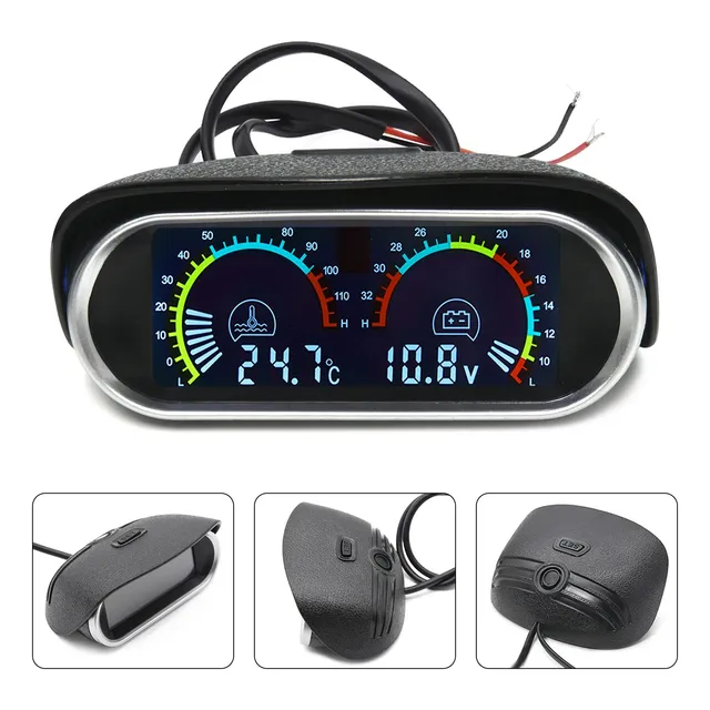 Voltímetro Digital Medidor Temperatura Arrefecimento 12v 24v