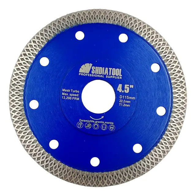 Disco Diamante Turbo Malla X Fina Esmeril 4 1/2 Porcelanato