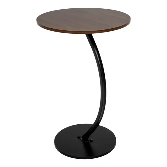 Mesa Mesas Centro Minimalista Auxiliar Circular Sala Moderna Marron Cocina Lateral Metal Mdf Madera Modernas