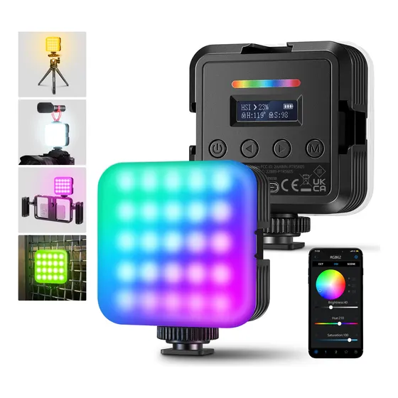 Neewer Magnético Rgb Vídeo Luz Selfie Con App Control, Rgb62
