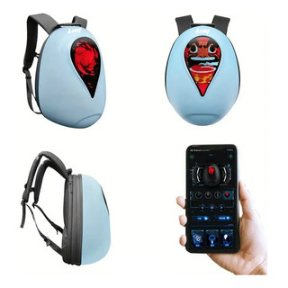 Mochila Con Led De Equipaje Ovalado P/motociclista Mochila Con Led De Equipaje Ovalado P/motociclista