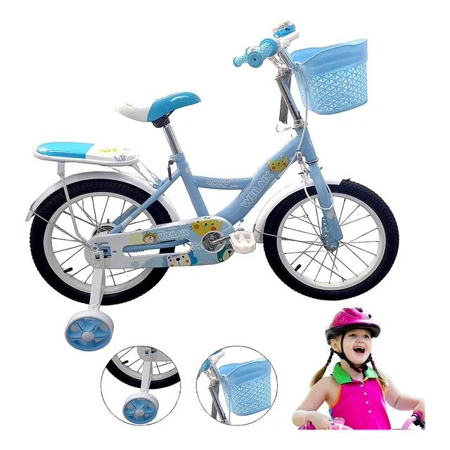 Bicicleta Infantil Entrenamieto R-20 Canasto Niñas V-brakes Color Azul Tamaño Del Cuadro 20
