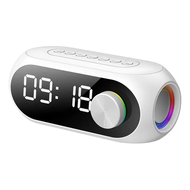 Radio Despertador Para Dormitorio Luz Nocturna Color Reloj :