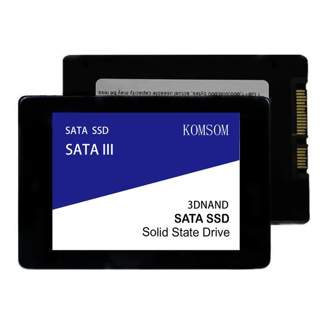 Disco de estado sólido KOMSOM A200 Disco Duro Interno Sata 3 2.5p 1 TB color azul y blanco