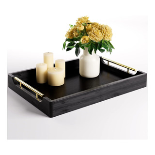 Bandeja De Mesa De Café Negro 165 X 12 Bandeja Otomana De A Bandeja De Mesa De Café Negro 165 X 12 Bandeja Otomana De A
