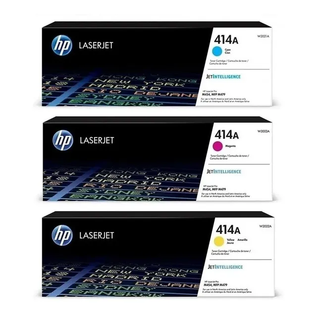 Combo Toner Hp 414a Amarillo Cian Magenta M454 M479
