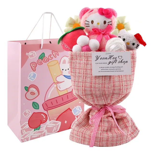 / Buquê De Mini Bichinhos De Pelúcia Hello Kitty Presente
