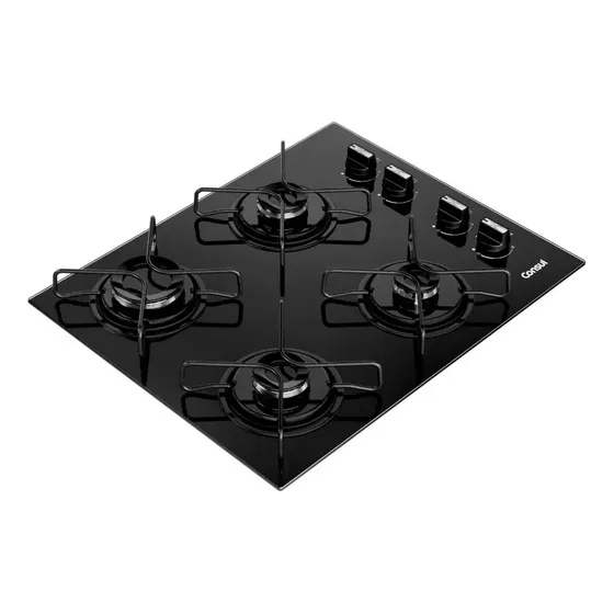 Fogão Cooktop Com Alimentação Gás - Consul Cd060be Cor Preto - 4 Queimadores