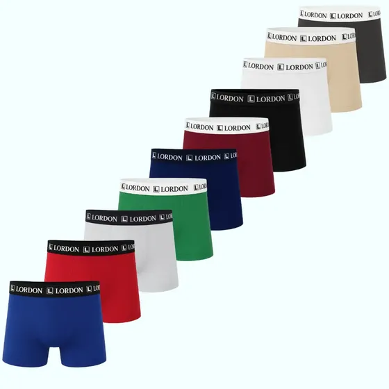 Kit 10 Cuecas Boxer Infantil Algodão Cotton Cores Sortidas
