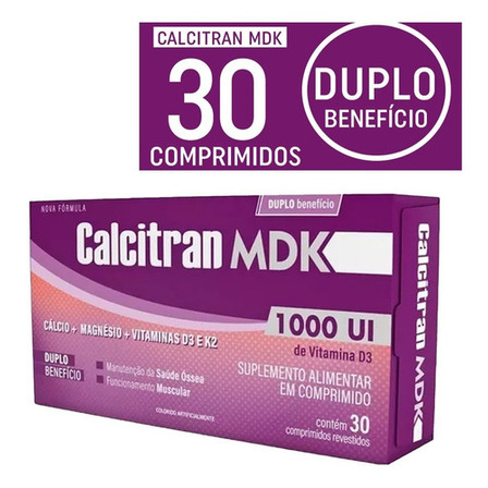 Calcitran Mdk 1.000ui 30 Comprimidos Revestidos Sabor Sem Sabor Calcitran Mdk 1.000ui 30 Comprimidos Revestidos Sabor Sem Sabor