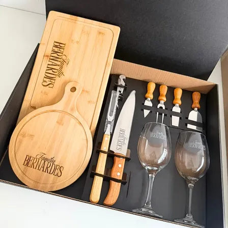 Kit Churrasco + Queijo + Taças Personalizados