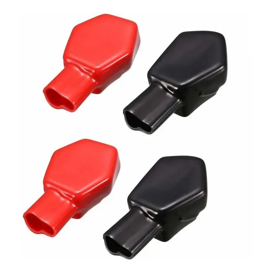 Protector Goma Usado Para Terminal Bateria Color Rojo 2