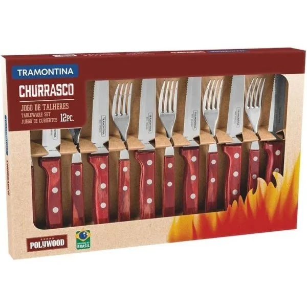 Set  12 Cubiertos Asado Tramontina
