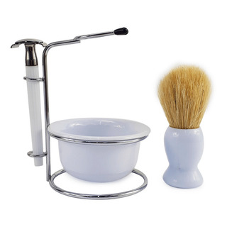 Kit Para Barba Com LĂąmina De Barbear Navalha Pincel Tigela Kit Para Barba Com LĂąmina De Barbear Navalha Pincel Tigela