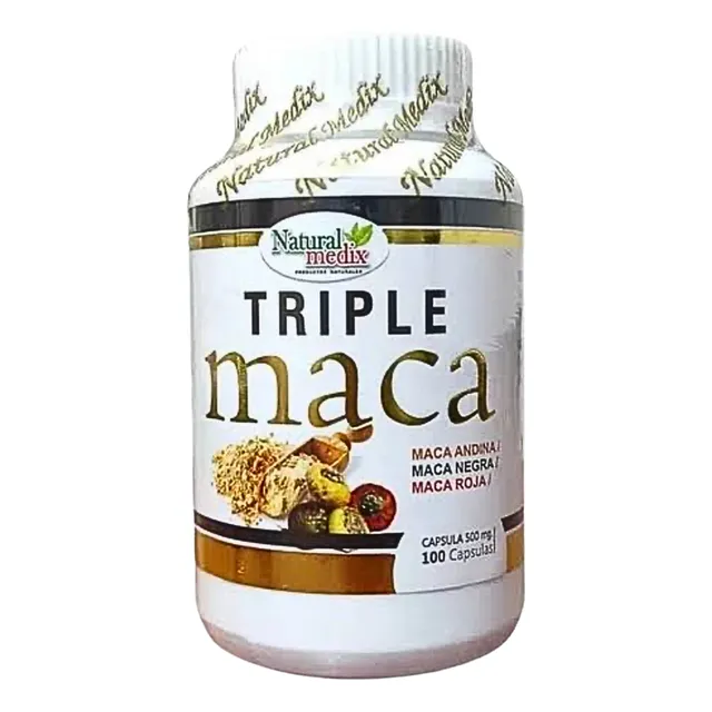 Triple Maca Peruana Tripla Andina Roxa Negra  Peru 100cap