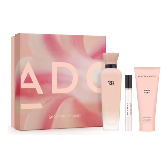 Set Adolfo Domínguez Nude Musk Edp 120ml +10ml+ Body Lotion