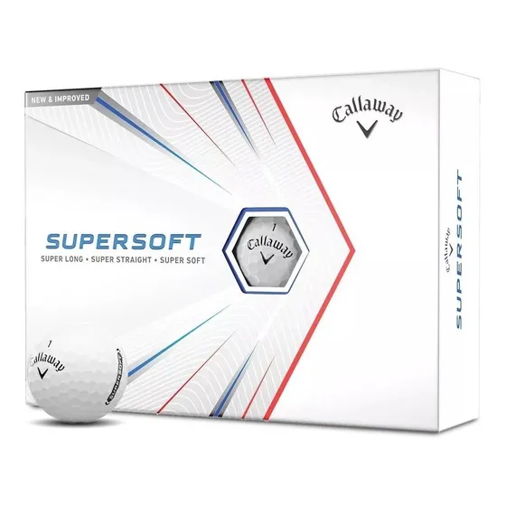 Pelotas Golf Callaway Supersoft Caja Con 12 Unidades Color Blanco