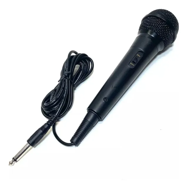 Microfono Alambrico Cable 2m Negro Karaoke Nuevos!