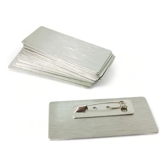 10- Bases Crachá Broche Aço Inox P/ Adesivar- Gravar A Laser