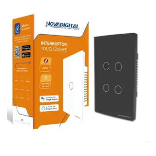Interruptor Zigbee Inteligente 4 BotÔes Alexa Novadigital Interruptor Zigbee Inteligente 4 BotÔes Alexa Novadigital