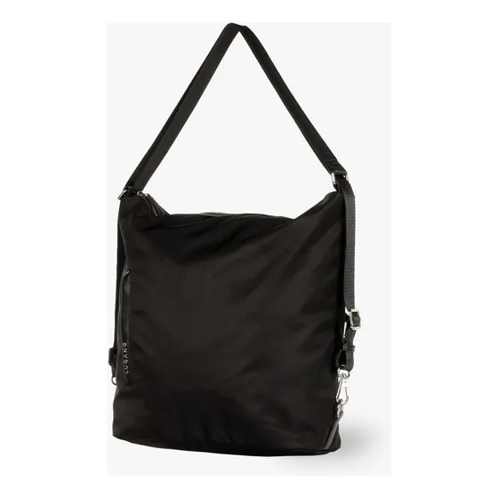 Bolso Morral Lugano Sienna Color Negro Diseño De La Tela Liso