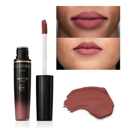 Batom Matte Tint Liquido 18 Horas Sem Retoque Eudora Cor - Rose Vintage