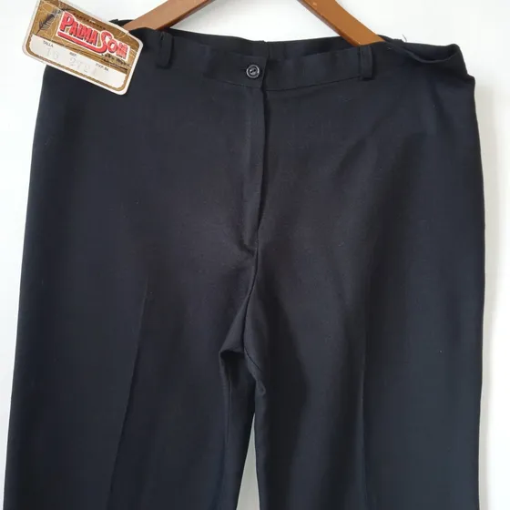 Pantalón De Vestir Para Dama Color Negro Semi Lino