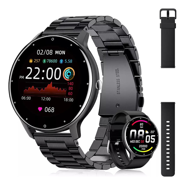 Relógio Inteligente Mertto Zl02, Esportivo, Resistente À Água, Para Homens, Estojo Preto, ... Relógio Inteligente Mertto Zl02, Esportivo, Resistente À Água, Para Homens, Estojo Preto, ...