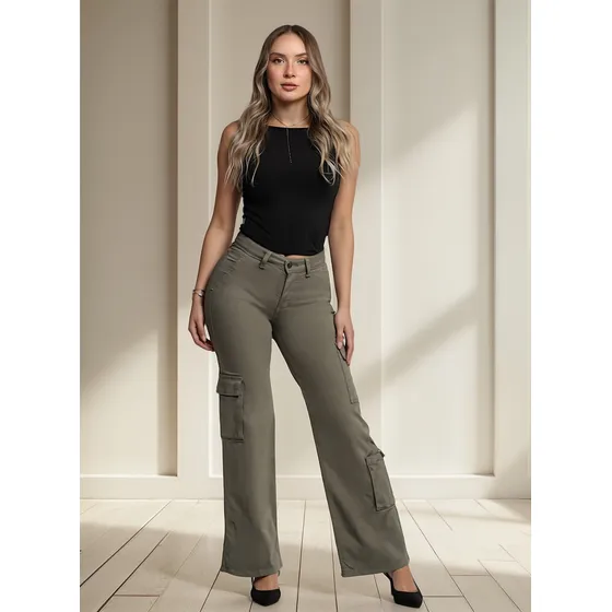 Jeans Mujer Mohicano Cargo Ddf