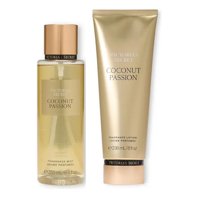Set Victoria's Secret Coconut Passion Mist corporal 250 mL y loción corporal 236 mL