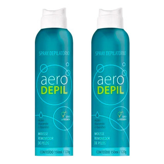 Kit 2 Un. Spray Mousse Depilatório Corporal Aero Depil 150ml Kit 2 Un. Spray Mousse Depilatório Corporal Aero Depil 150ml