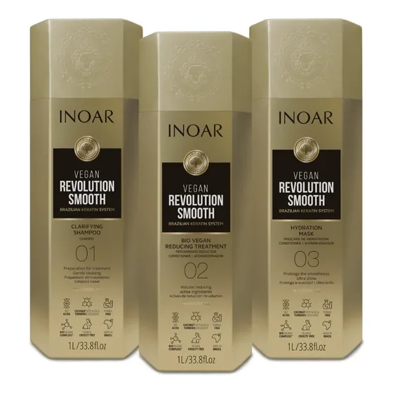 Inoar Keratina Sin Formol Vegan Revolution Kit 1lt Original