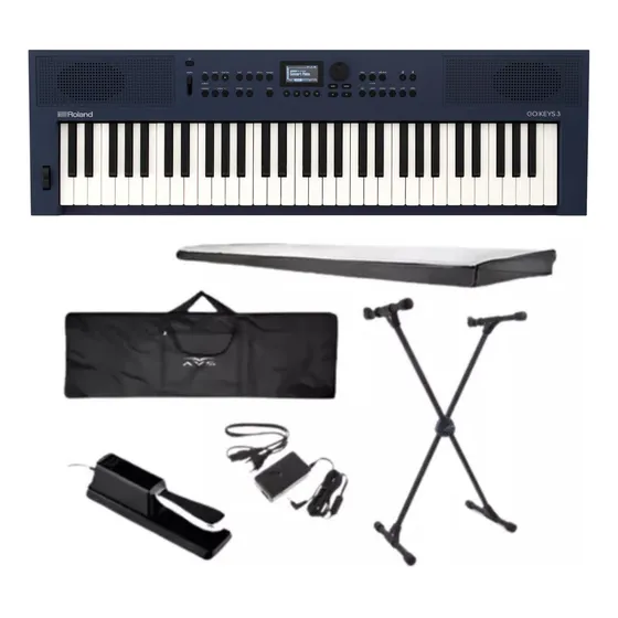 Teclado Roland 61 Teclas Go Keys 3 Mu Bluetooth + Kit 
