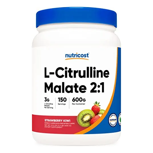 Suplemento Nutricost L-citrulina Malato 2:1 600 G Fresa