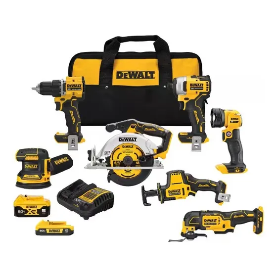 Juego 7 Pzas Inalámbrico 20v Brushless Xr  Dewalt 