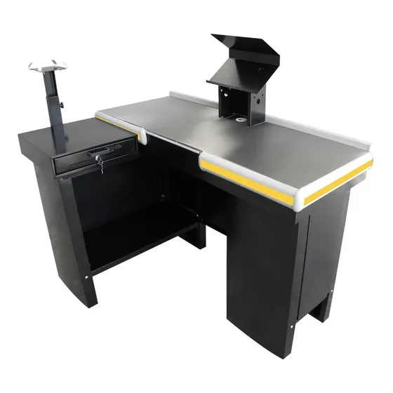 Checkout Caixa De Supermercado 1,30 Kit Para Automação Innal Cor Preto Perfil Amarelo
