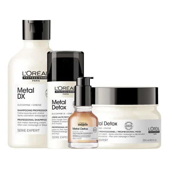 Pack Lprof Metal Detox Shampoo, Mascarilla,aceite Y Leave-in