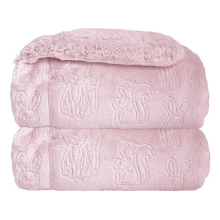 Cobertor Donna Laço Bebê Plush Com Sherpa Ferrete Rosa Baby Cobertor Donna Laço Bebê Plush Com Sherpa Ferrete Rosa Baby
