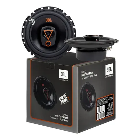 Par alto falante JBL multisystem 6TRMS80 Triaxial 6 Pol 160w cor preto