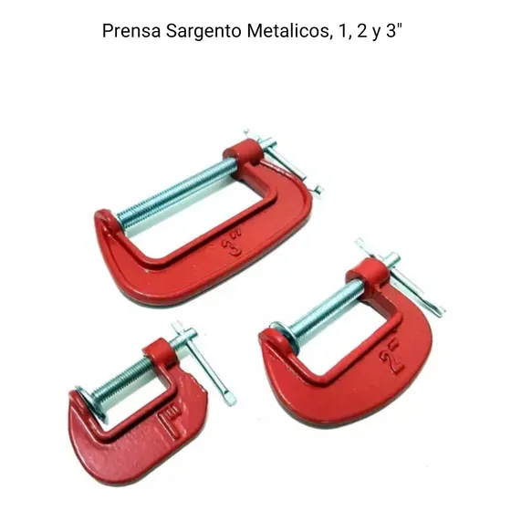 Set De Prensas Manuales. Tipo G, Sargentos 3, 2, 1 Pulgadas 