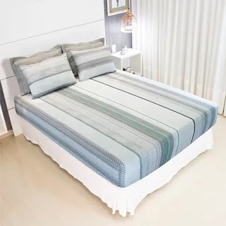 Jogo De Lençol Cama Queen Size 3 Peças Box Estampado Com Elåstico Malha 100% Algodão Cozzilar Toque Macio Hotel Pousada Modelo 4 Jogo De Lençol Cama Queen Size 3 Peças Box Estampado Com Elåstico Malha 100% Algodão Cozzilar Toque Macio Hotel Pousada Modelo 4