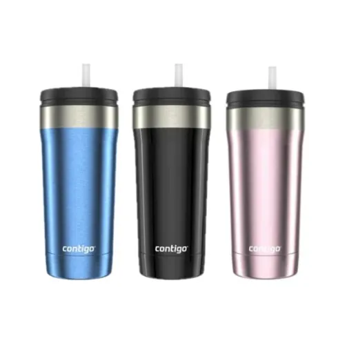 Vaso Termico De Acero Contigo Uptown 18oz Con Pitillo 2 En 1